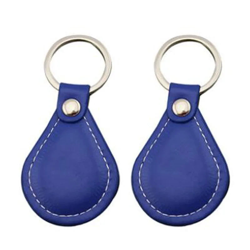 

13.56mhz HF ISO14443A Blue color Leather RFID MIFARE Classic 1K Keyfob -2pcs
