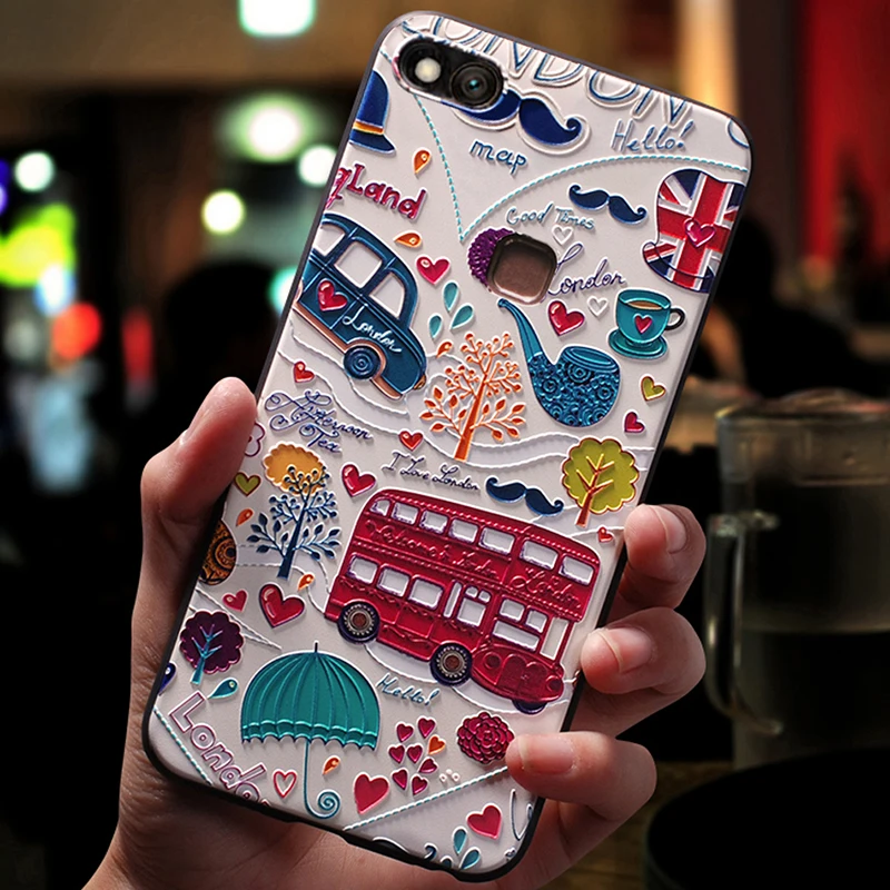Bus Чехол, чехол, чехол для HuaWei p9 lite P 9 p9lite силиконовый 3D милый чехол для мобильного телефона, Роскошный чехол для задней панели s - Цвет: Bus