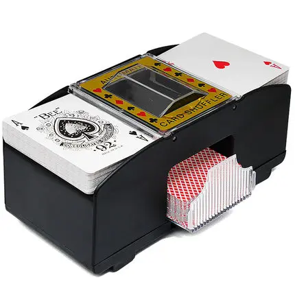  Board Game Automatic Poker Card Shuffler Wooden Electric Playing Shuffling Machine Gift Funny Famil