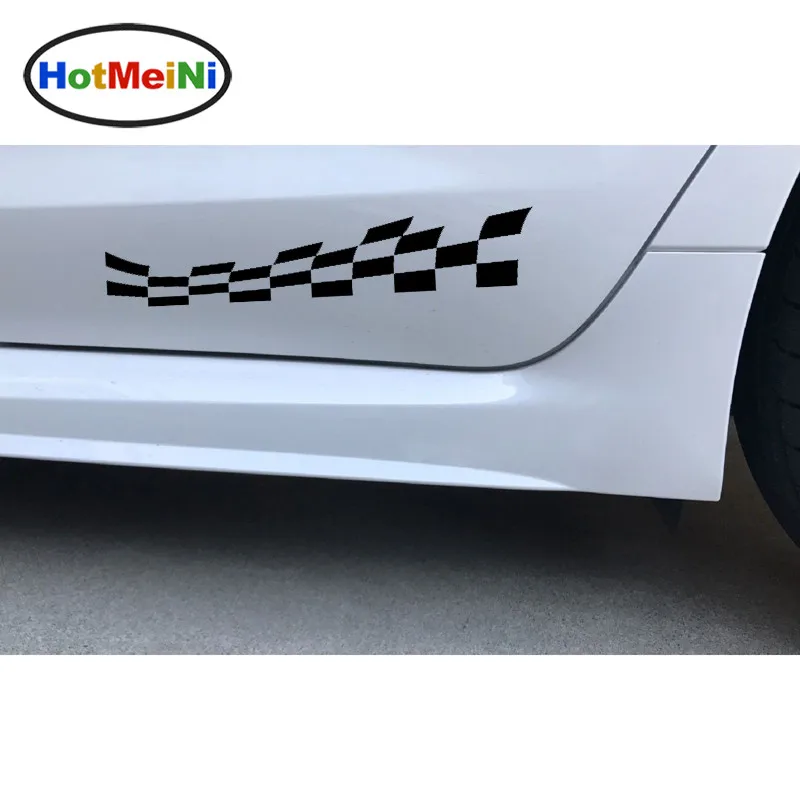 Модные автомобильные флаги в клетку HotMeiNi гоночная Виниловая наклейка для