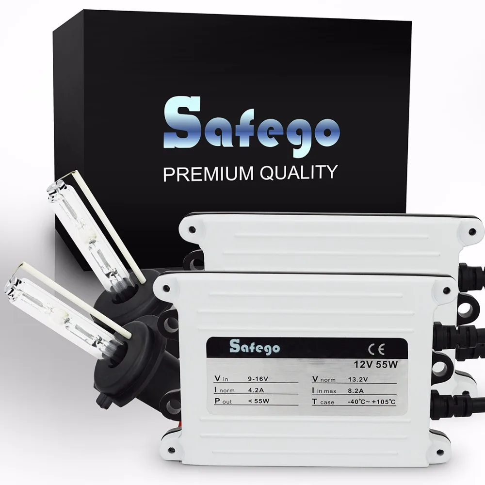 Комплект ксеноновых фар Safego 12 В 55 Вт H7 H11 H3 H4 H8 H9 H13 9004 9005 HB3 HB4 9006 9007 880 881 H27 6000K|hb4