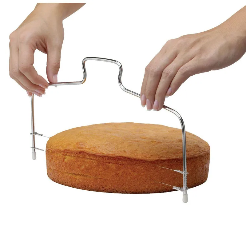 Нержавеющая сталь регулируемый провода торт резак Slicer Leveler выпечки Инструменты Кухня интимные аксессуары - изображение