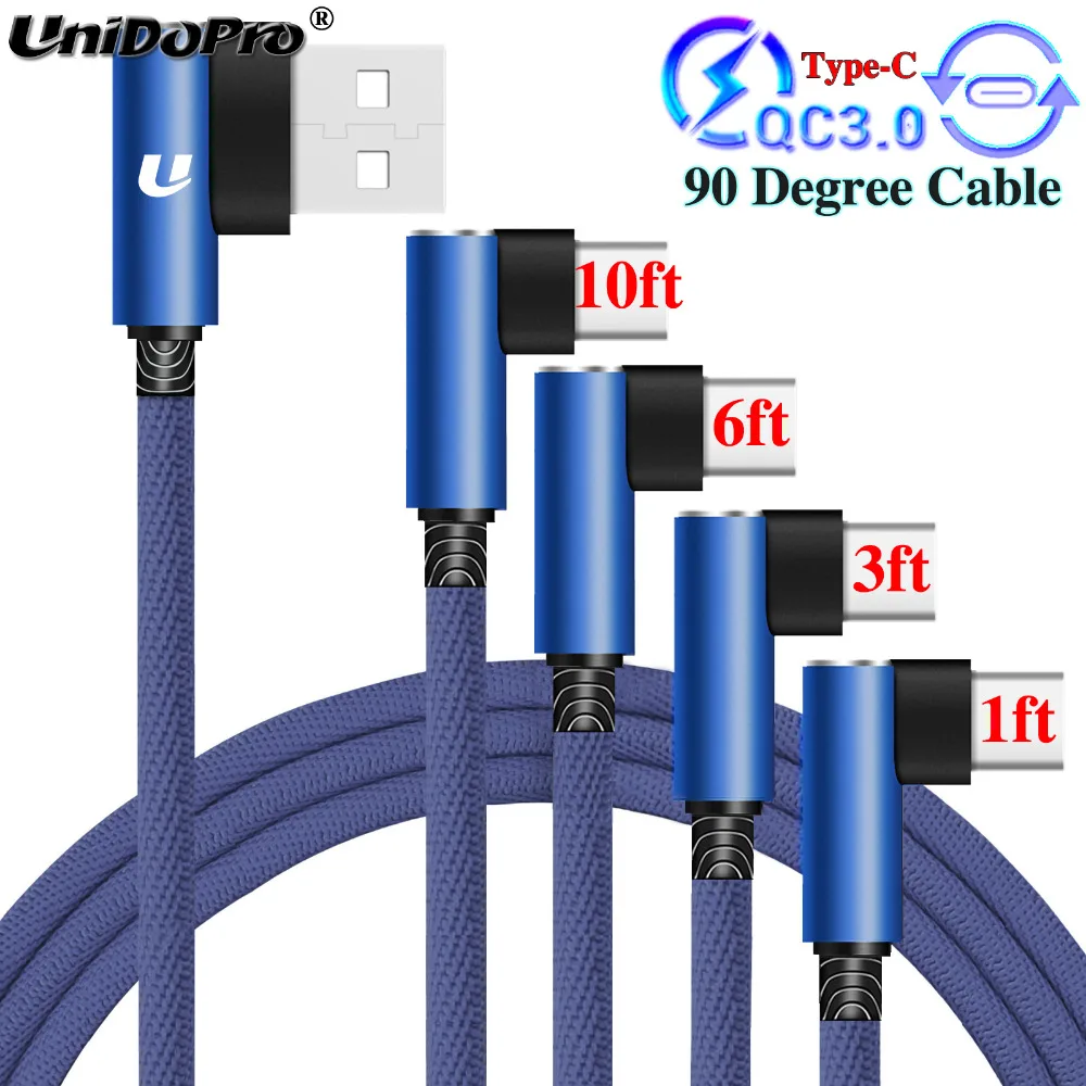 

QC 3.0 3A 90 Degree Fast Type C Charger Data Cable for Huawei P30 / P20 Lite Mate 30 20 20X 10 Pro Honor 9X 20 V20 Nova 5 5i 5T