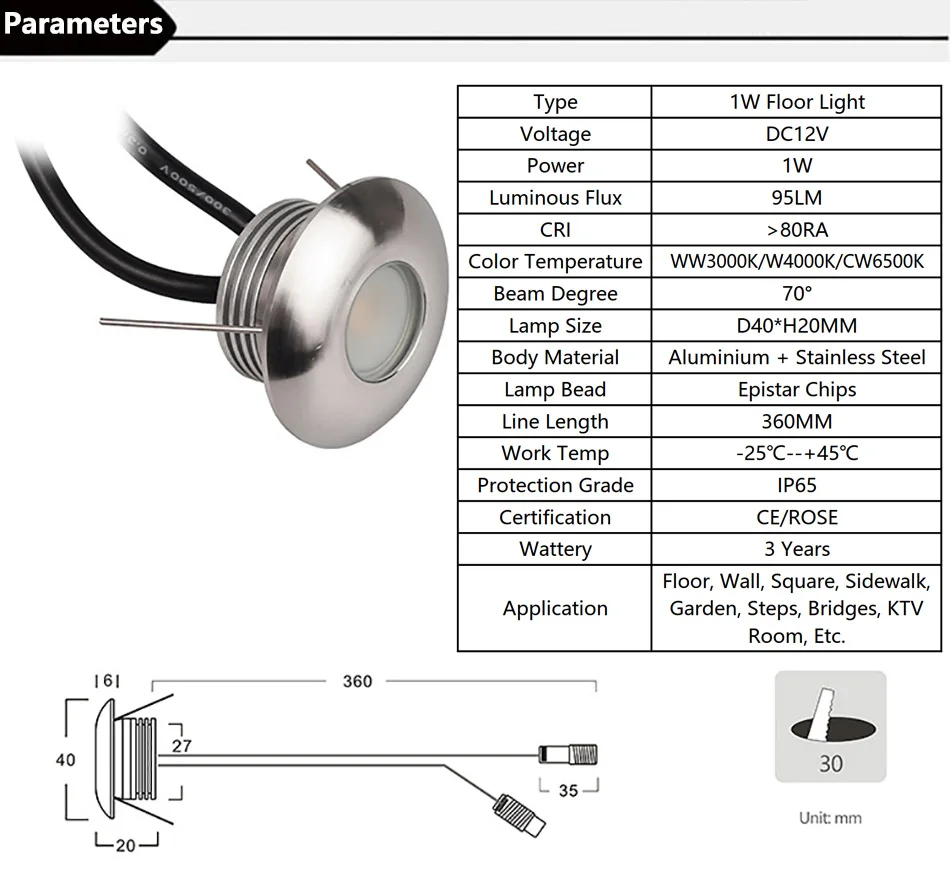 1W Floor Light 1