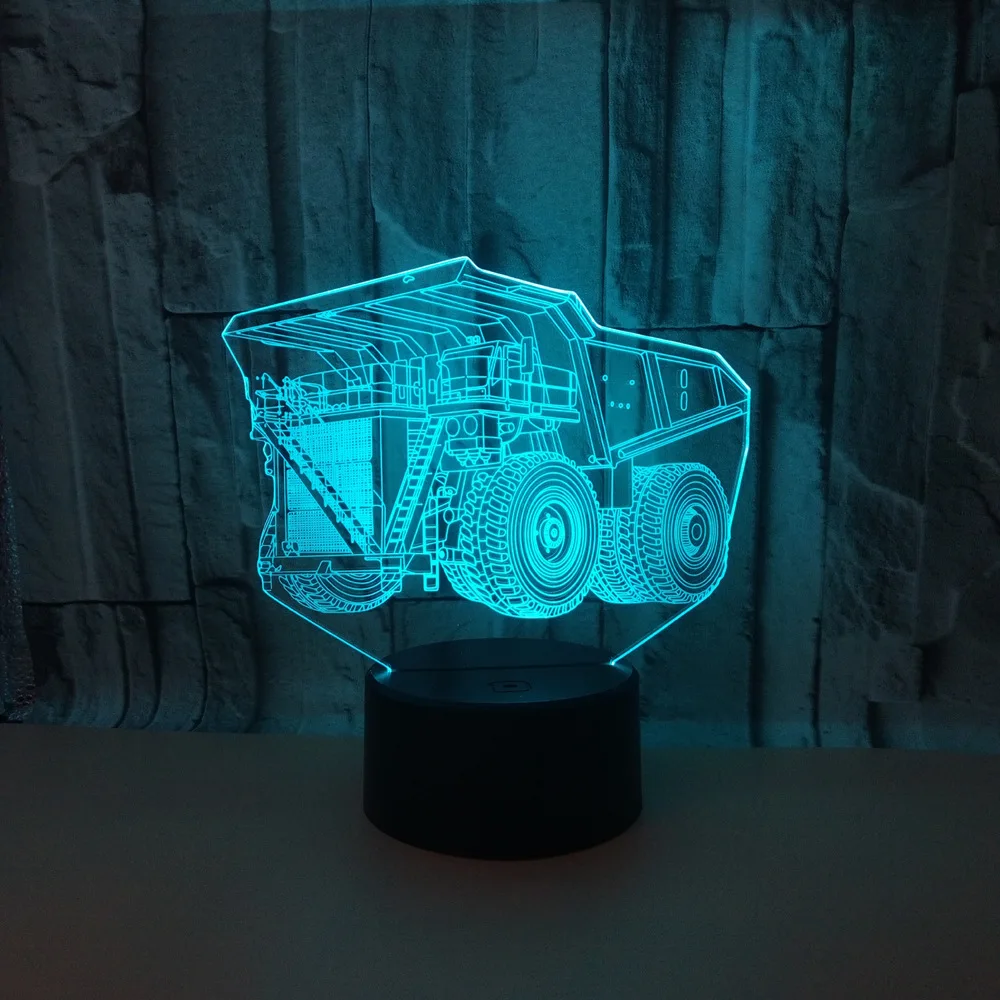 3d лампа для строительной машины маленький светодиодный ночсветильник с