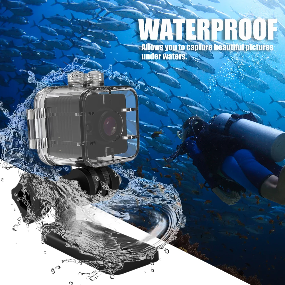 

SQ12 Waterproof Mini Camera HD 1080P DVR Lens Wide Angle Sport Video Cameras Night Vision Motion Detection Record Camcorder