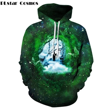 

PLstar Cosmos Free shipping 2018 New Fashion Space Galaxy Sweatshirt Hoodies 3D Print Hip Hop Coats Casual Sweatshirt Sportwear