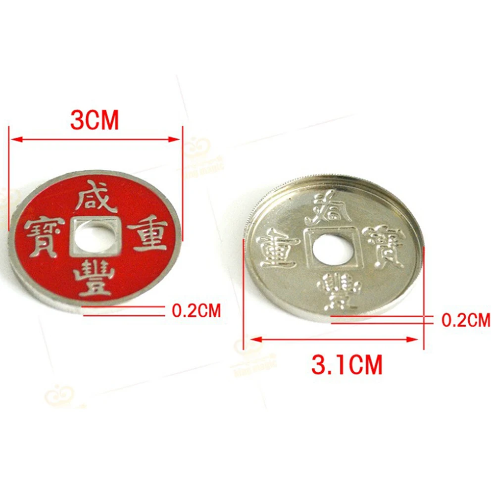 Китайская монета фокусы одна монета плюс оболочка без инструкции волшебник трюк крупным планом ментализм магический реквизит