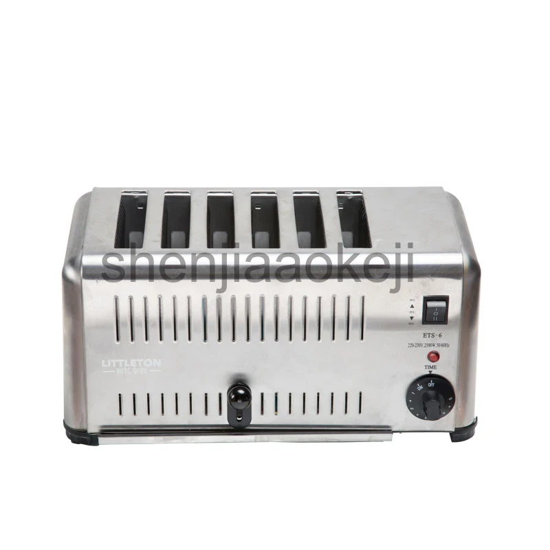 Тостер из нержавеющей стали 6 ломтиков 220 240 В 1800 Вт 1 шт.|electric toaster|machine machinemachine d |