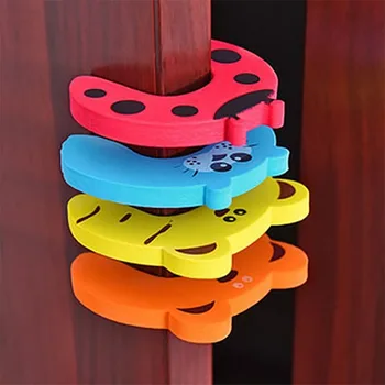 

5 Style Baby Cartoon Safety Door Block Child Safety Door Clip Baby Anti - Clip Hand Animal Door Stop wholesale