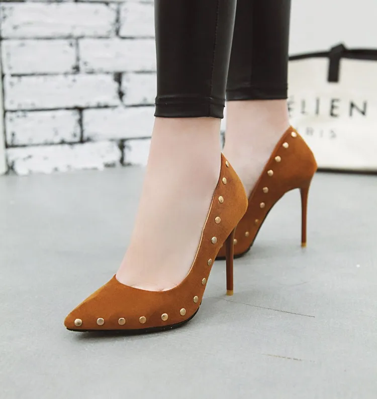 

Big Size 11 12 13 14 15 ladies high heels women shoes woman pumps Pointed Shallow mouth Package toes Fine with Single shoes