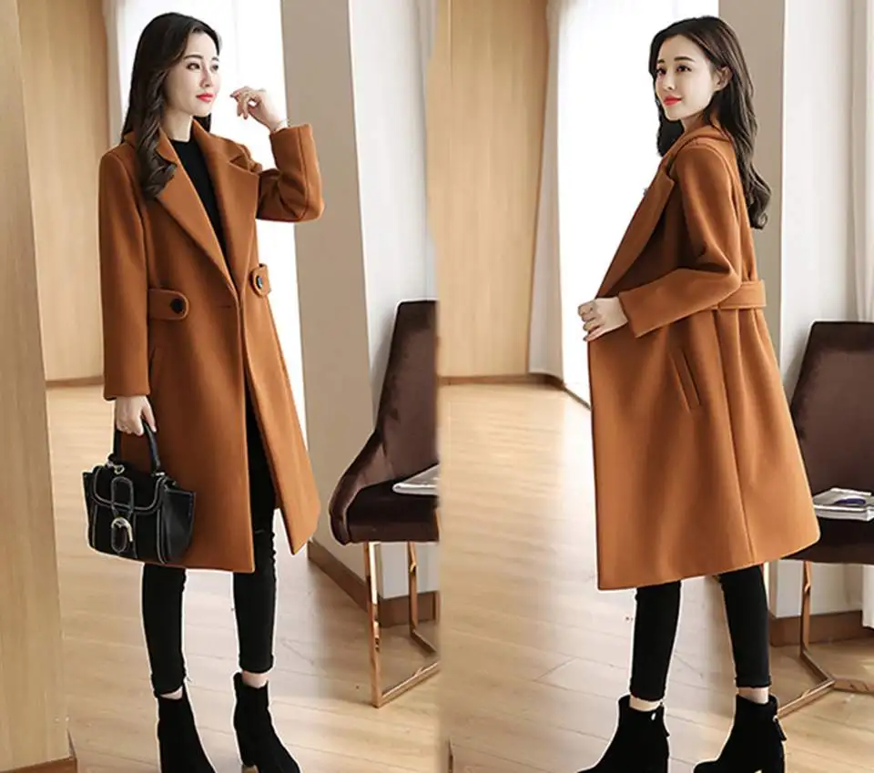 JAKET WOOL WINTER KOREA - BAJU MUSIM DINGIN LONG COAT - WINTER COAT WANITA