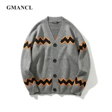 Мужской осенне-зимний Винтажный шерстяной хлопковый теплый негабаритный кардиган свитер свободный уличная Мужской Повседневный пуловер свитер