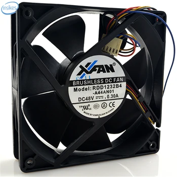 

RDD1232B4 PWM Temperature Control Ball Cooling Fan DC 48V 0.3A 12032 12CM 120*120*32mm 4 Wires