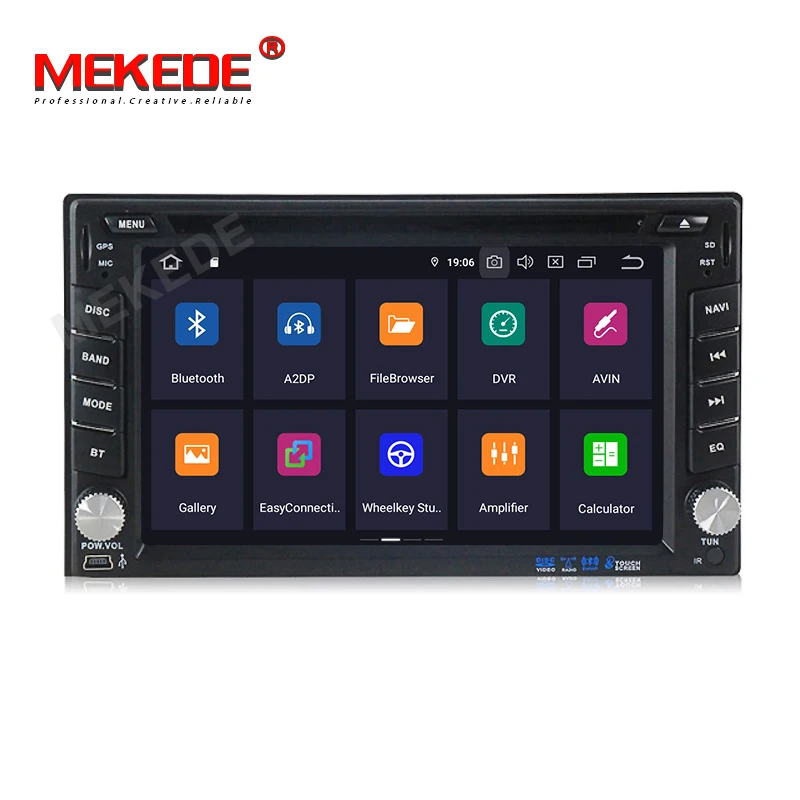Flash Deal MEKEDE Android 9.0 Car GPS Multimedia for 2din Universal Navigation head unit for any car models with WIFI BT IPS DSP 2