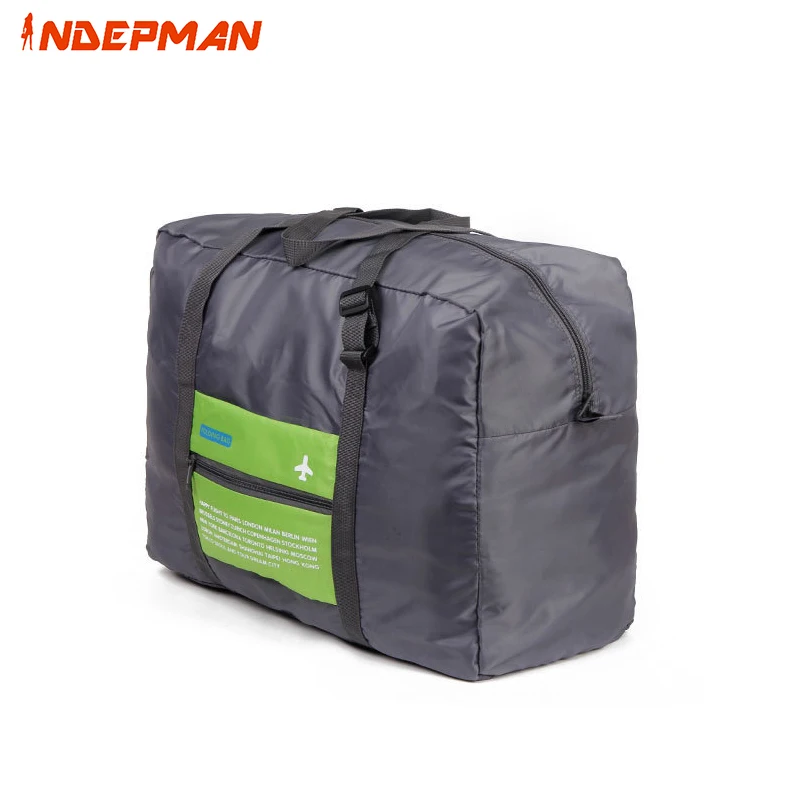 2017 New Fashion Solid Zipper Folding Men Travel Bag Women Waterproof