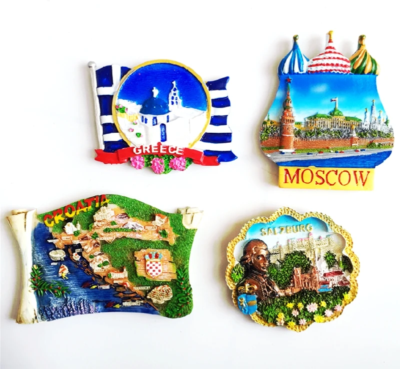 

Turkish Map Greek Flag Series 3D Fridge Magnets World Travel Souvenir Refrigerator Magnetic Stickers Home Decortion