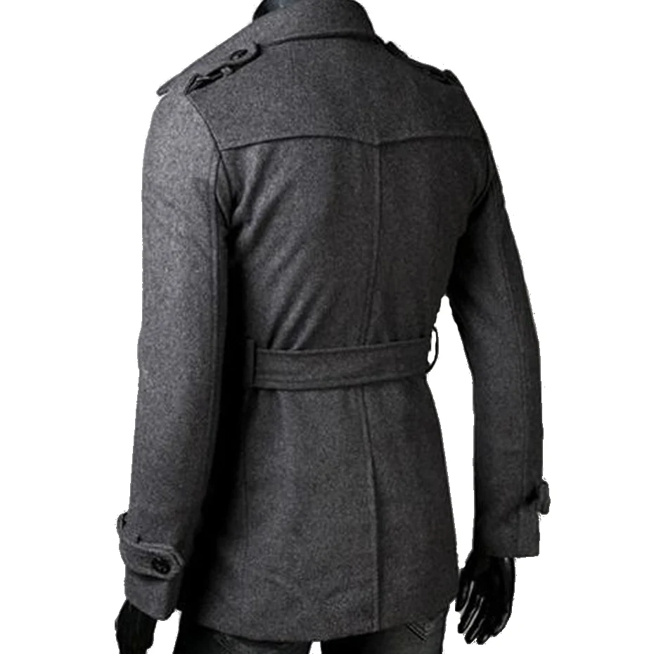 Zogaa бренд мужской s длинный Тренч модное однотонное декоративное осеннее пальто с большой пуговицей приталенное пальто Верхняя одежда для