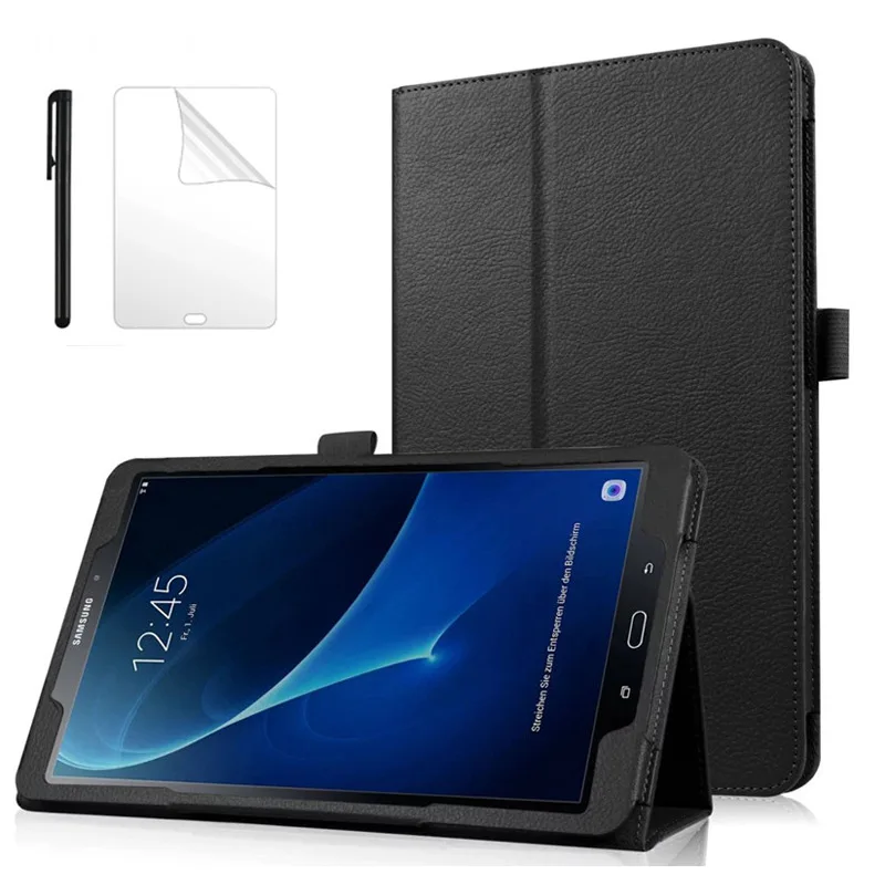 Деловой Pu кожаный чехол для Samsung Galaxy Tab A 10 1 T580 T585 SM T580N Чехол + пленка|Чехлы