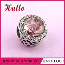 Radiant сердца Шарм, румяна розовые хрустальные бусины Fit браслет серебро 925 бусы для изготовления ювелирных изделий Серебро 925 ювелирные изделия