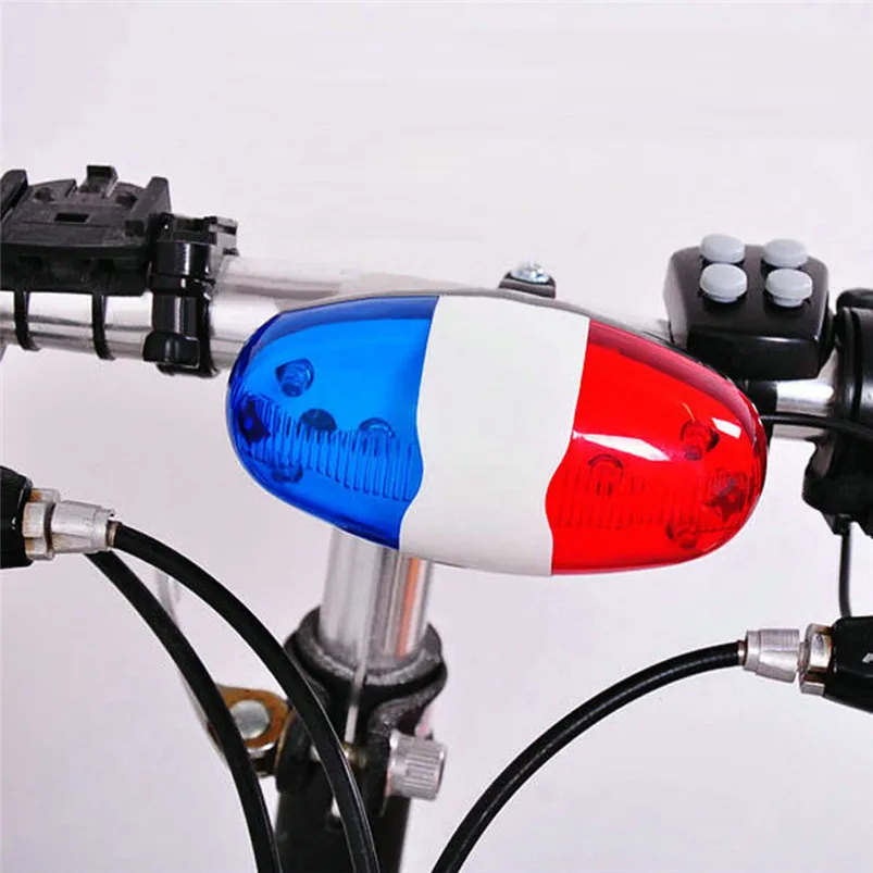 Bicycle Bells 6 LED 4 Sounds Electric Horn Bell Ring Light Trumpet For Road Hybrid Bike Bicycle Accessories #4S09 Bicycle Bells 6 LED 4 Sounds Electric Horn Bell Ring Light Trumpet For Road Hybrid Bike Bicycle Accessories #4S09
