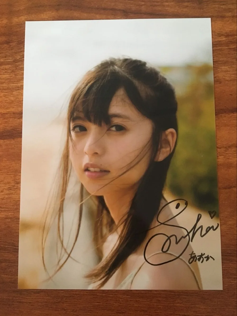 

hand signed Saito Asuka autographed photo 5*7 free ship J-POP 082018A