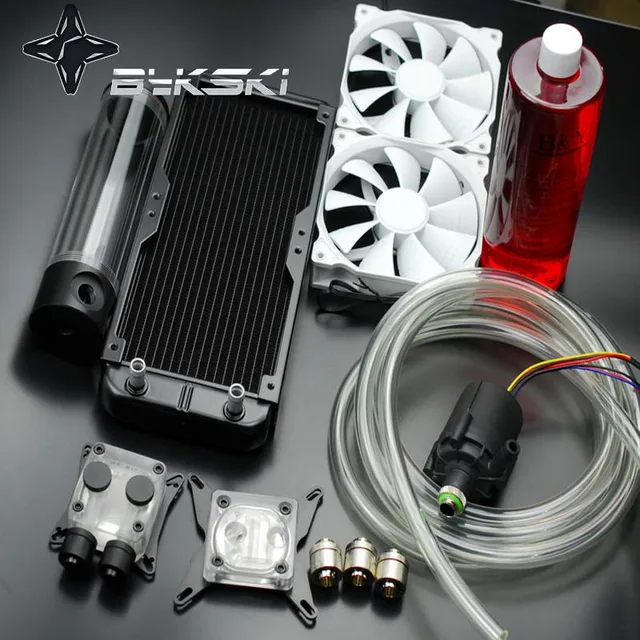 Bykski CPU/GPU/Fan Micro Channel water cooling system kit with water cooler/cooling block and