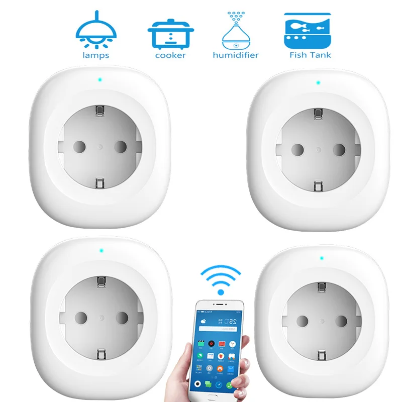 

XINGG EU Smart Wifi Switch Electric Power usb Timer Socket Wireless Remote Control Light Outlet work with Amazon Google Home