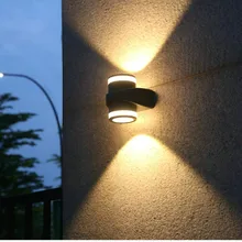 Вверх-вниз свет открытый настенный светильник Главная Открытый светодиодные лампы для Бра Современный led освещение фасадов Luces де снаружи 110/220