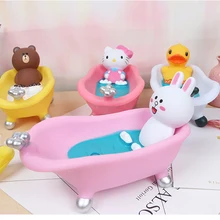 1 шт. Ванна Стиль Мультфильм Мелодия стежка Миньон Дораэмон дома для ванной комнаты мыло блюдо портативный мыло коробка