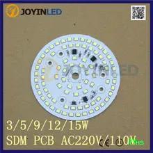 ; набор из 10 шт./лот 220 V затемнения светодиодный чип pcb 2835 Светодиодный модуль AC Led 18 Вт точечная лампа