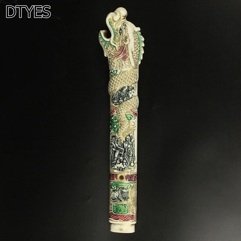 Красивая резиновая Катана цука для японского самурайского меча, индивидуальная фурнитура, белая голова дракона, катана, ручка