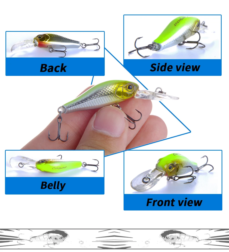 EVERCATCH розничная рыболовные снасти Горячие А+ рыболовные приманки shad, 5 цветов на выбор качество Профессиональный гольян 35 мм/2,4 г Гольян