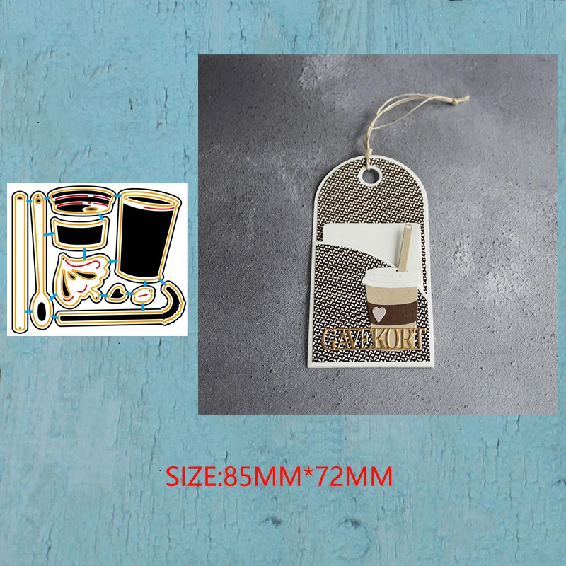 

LLove CCraft Metal Cutting Dies Coffee cup die set for DIY Scrapbook Album Paper Card Decorative Craft Embossing Die 2019 NEW