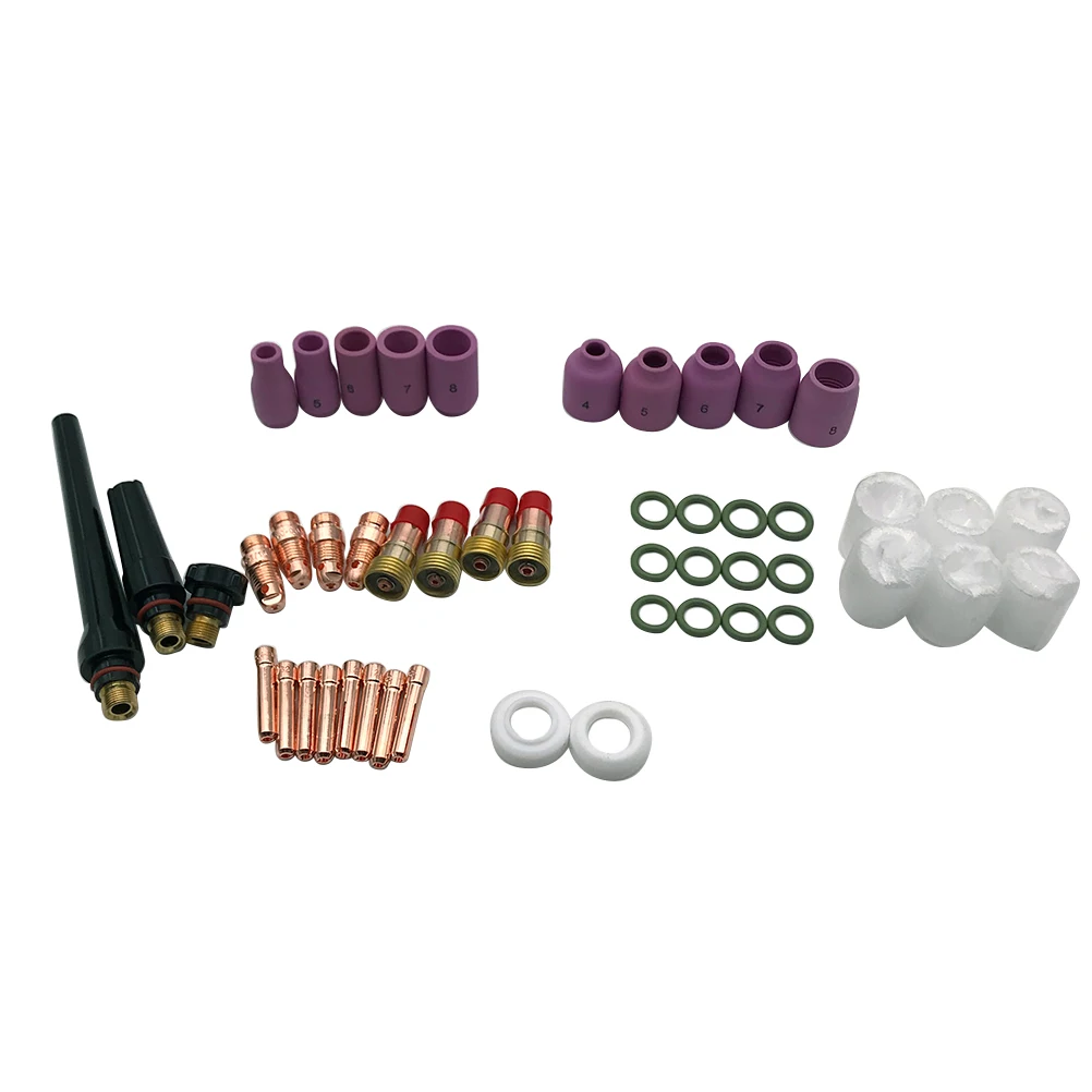 

49Pcs Collet Body Kit Removable Metal Durable TIG Lens Kit for WP18 WP17 WP26