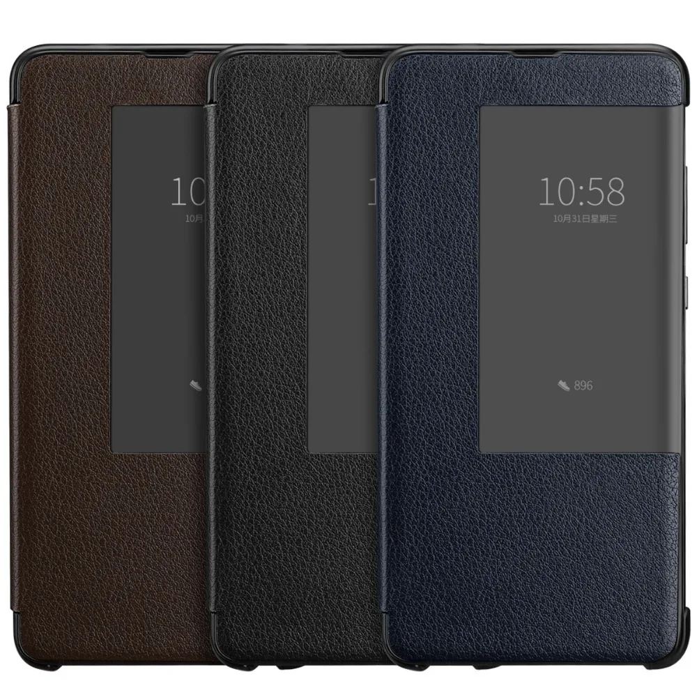 Смарт чехол с откидной крышкой для Huawei Mate 20 100% Официальный Оригинальный из