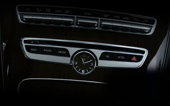 

Interior Middle Console Car Watch Switch Button Frame Cover Trim Car styling For Mercedes-Benz C-Class W205 2014 2015