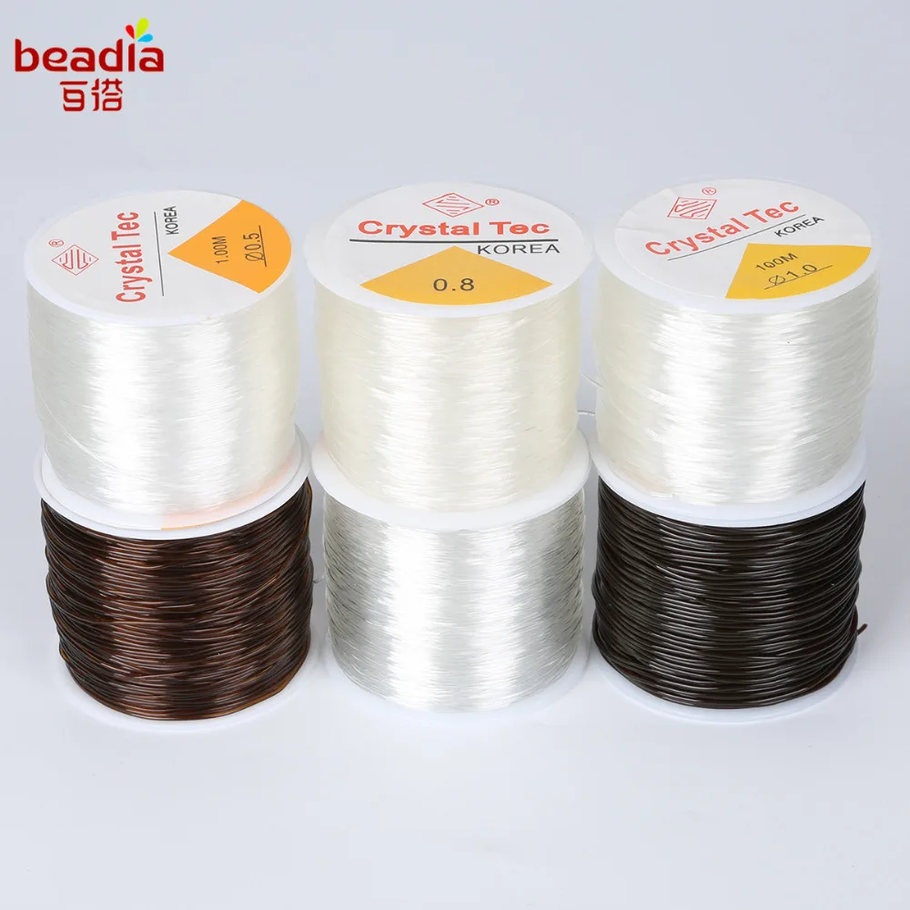 

0.5/0.6/0.8/1.0mm Round Elastic Line Transparent Crystal Elastic Beading Cord String Thread For Jewelry Making Necklace DIY