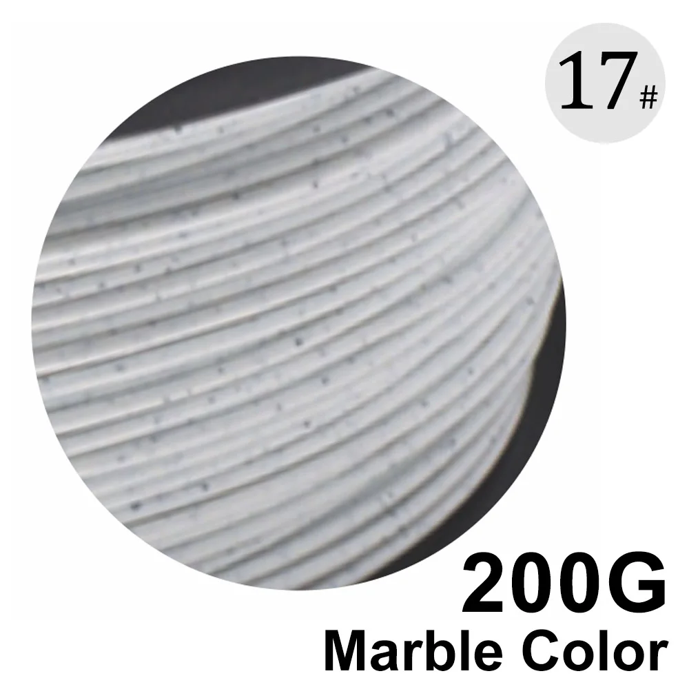 Noulei 200 г 3D принтер нить блестящая Pla 1,75 мм шелковистый насыщенный блеск 24 цвета 3D шелковая печать материал - Цвет: Marble