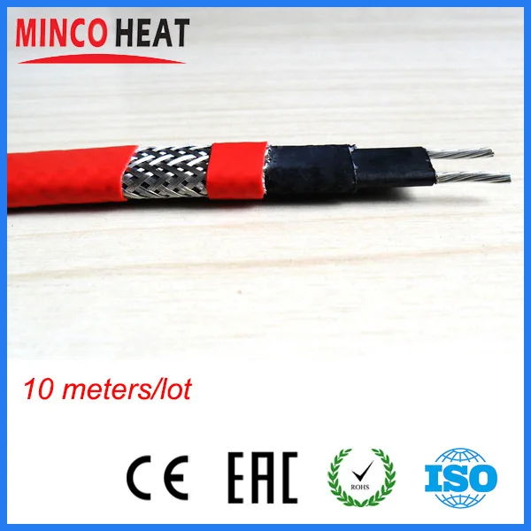 

120v 230v self-regulating heat trace low voltage PTFE anti corrosion jacket pipe heating cable
