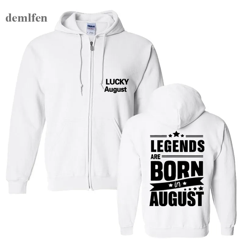 Novelty Legends Are Born In August Hoodie Funny Birthday Gift Men's