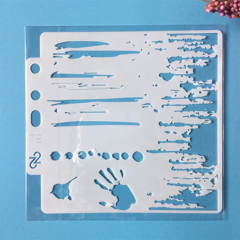 

14x13cm Hand Ink Print DIY Layering Stencils Painting Scrapbook Coloring Embossing Album Decorative Card Template