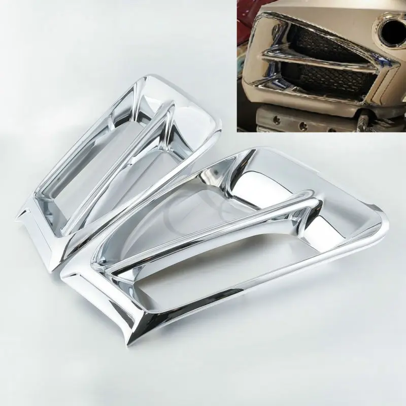 

Motorcycle Chrome Air Exhaust Intake Accent Trim For Honda Goldwing 1800 GL1800 2012-2016