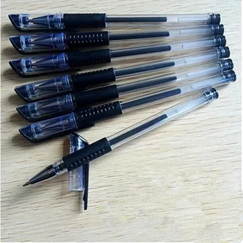

100 pcs /lot simple 0.5mm black/blue/red ink gel pens Student testing Stationery carbon pen good writing office school Supplies