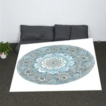Bohemian Hippie Mandala Women Printed Throw Blanket Round Boho Blanket Smock Beach Towel Gypsy Blanket autumn flower mandala print round beach throw