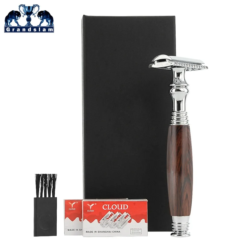 

Grandslam Mans Ajustable Double Edge Safety Shaving Razor For Shave Beard Long Handle Blade Razor+ 20 Blades