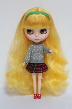 

Blygirl Blyth doll Yellow bangs hair 30cm ordinary body nude doll DIY for their own makeup can be used with the body