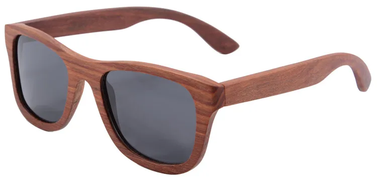 UV400 солнечные очки с поляризованной древесиной Женщины Мужчины ручной работы бамбуковые деревянные солнцезащитные очки мужские женские очки летние очки goggle 6016 - Цвет линз: grey redsandal frame