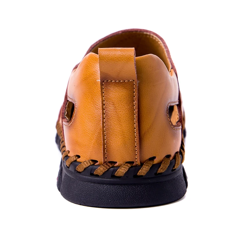 2019 New Summer Sandals Men Breathable High Quality Genuine Leather Sandals Man Flats Plus Size Fashion Casual Beach Men's shoes 2019 New Summer Sandals Men Breathable High Quality Genuine Leather Sandals Man Flats Plus Size Fashion Casual Beach Men's shoes