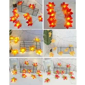 

LED String Maple Leaves 3M Fairy Garland String Lights Battery Operated Helloween Garden Home Christmas Tree Decoration Lighting